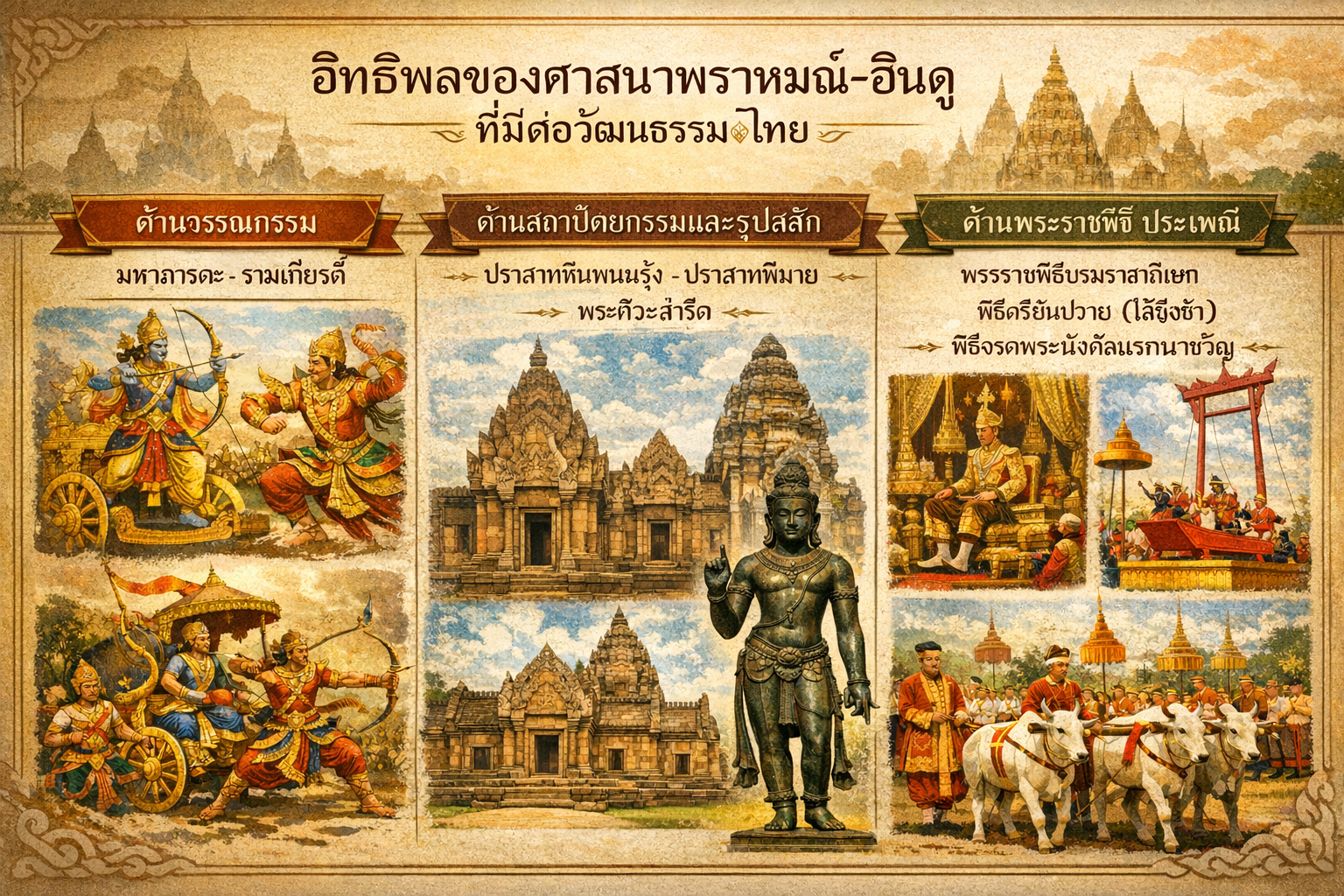 ภาพ อิทธิพลของศาสนาพราหมณ์-ฮินดู ที่มีต่อวัฒนธรรมไทย